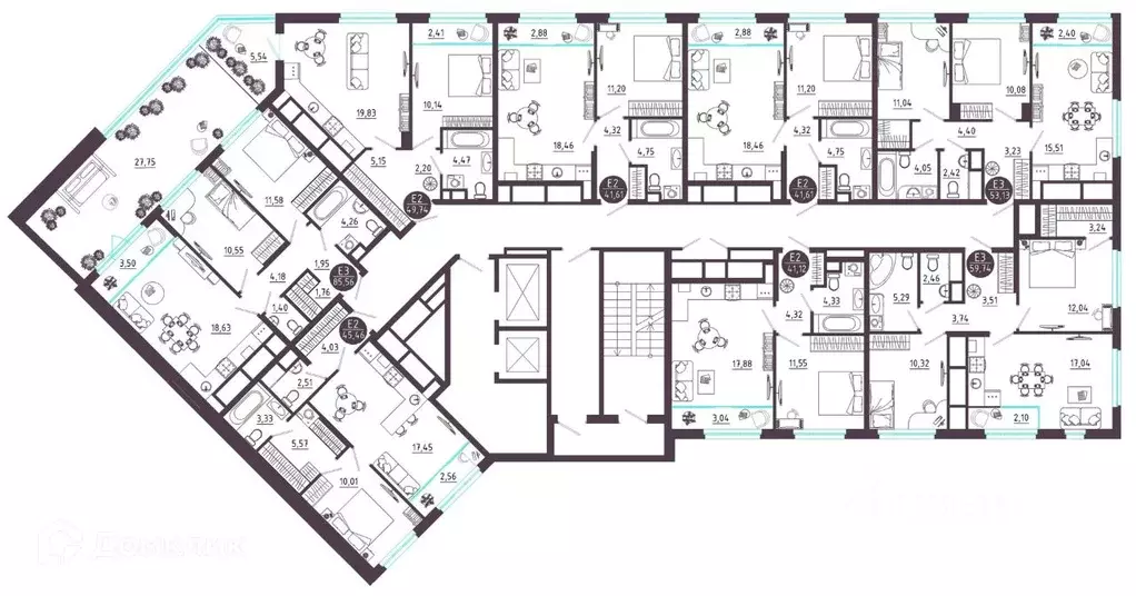1-к кв. Рязанская область, Рязань Московское ш. (45.46 м) - Фото 2