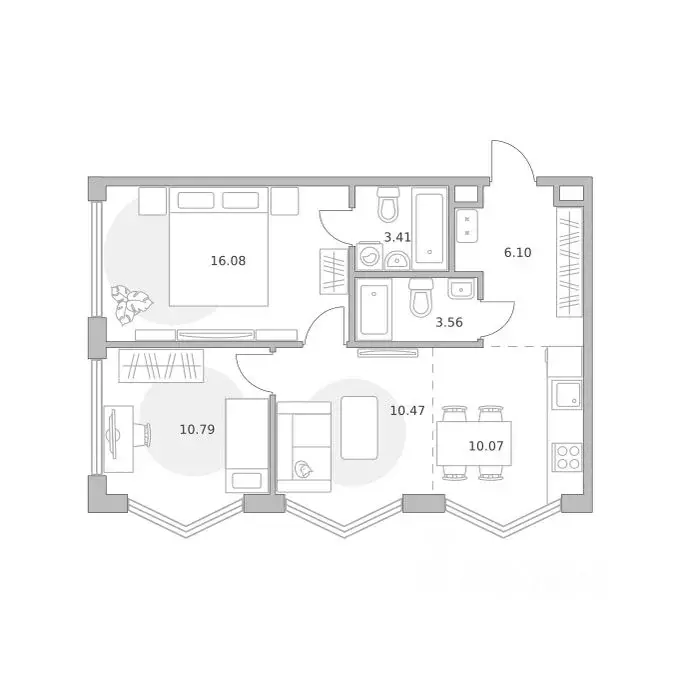 3-к кв. Москва ул. Народного Ополчения, 34С4 (61.86 м) - Фото 1