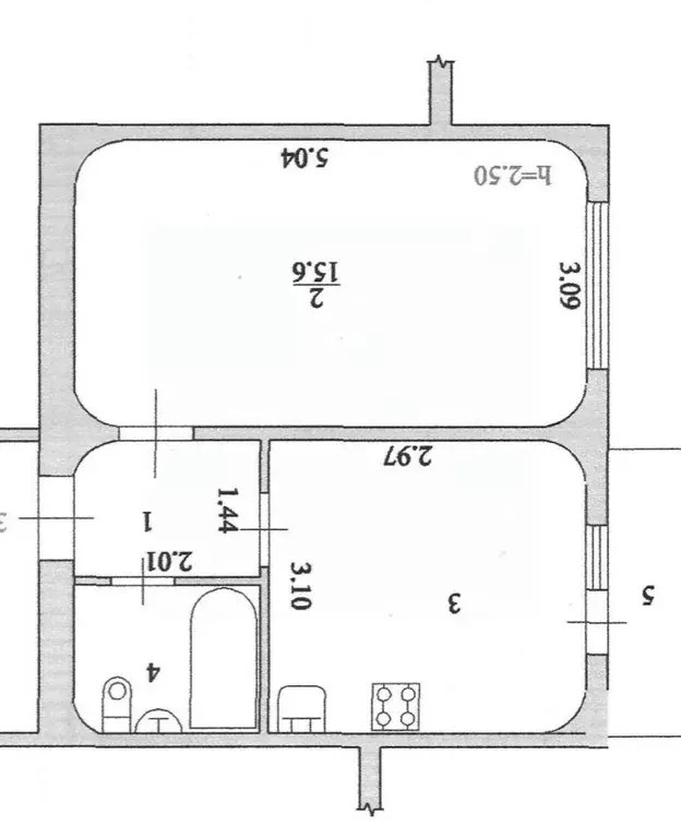 1-к кв. Волгоградская область, Волжский ул. Имени генерала Карбышева, ... - Фото 2