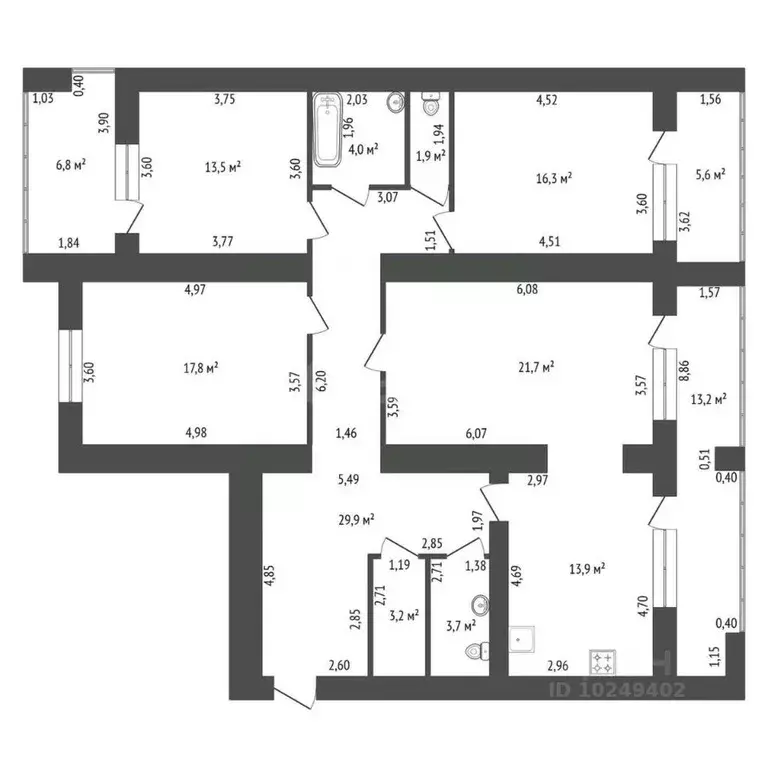 4-к кв. Башкортостан, Уфа Новомостовая ул., 8 (127.0 м) - Фото 0