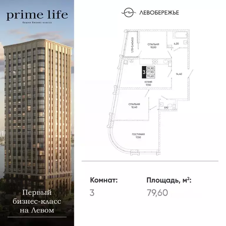 3-к кв. Ростовская область, Ростов-на-Дону Левобережье жилой комплекс ... - Фото 0