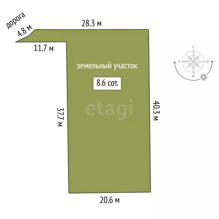 Участок в Тюменский муниципальный округ, коттеджный посёлок ... - Фото 1