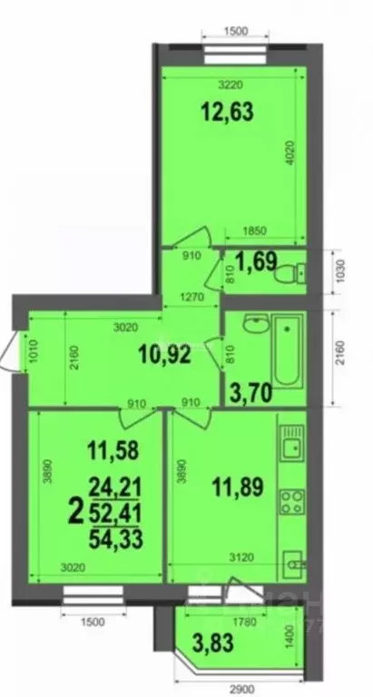 2-к кв. Владимирская область, Ковров ул. 9 Мая, 8 (54.0 м) - Фото 0