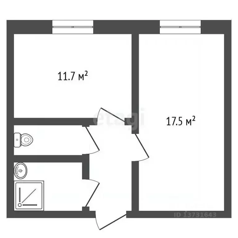 1-к кв. Псковская область, Псков Солнечная ул., 9 (36.6 м) - Фото 2