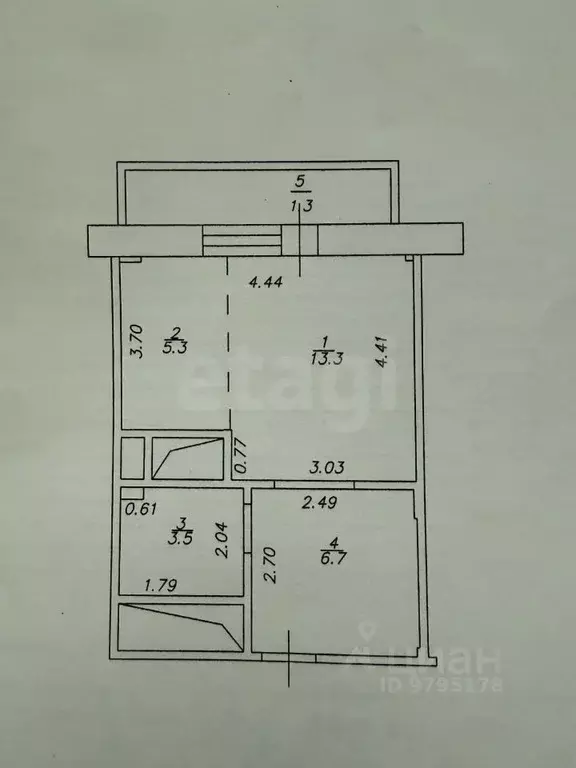 Студия Татарстан, Казань ул. Азата Аббасова, 11 (28.8 м) - Фото 2