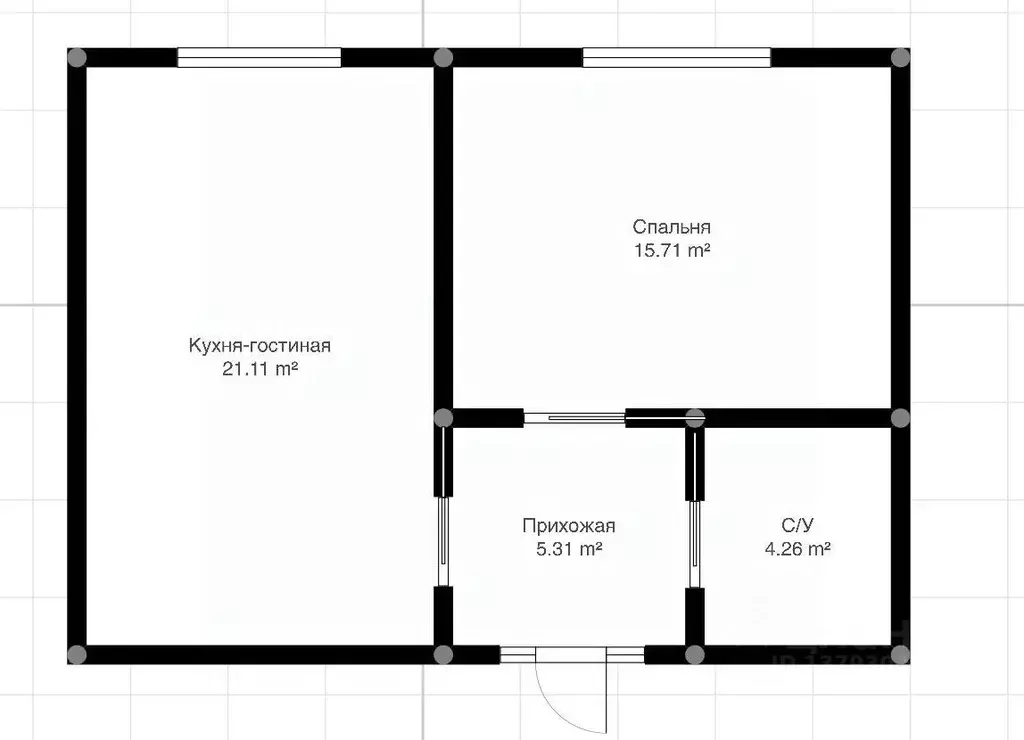 1-к кв. Кабардино-Балкария, Нальчик ул. Героя России Т.М. Тамазова ... - Фото 1