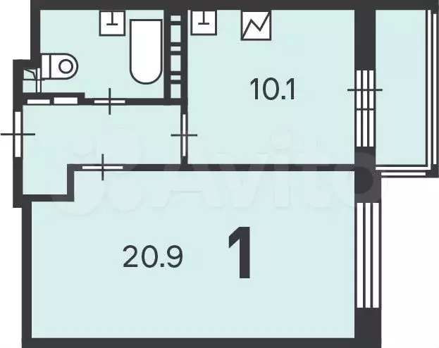 Аукцион: 1-к. квартира, 39,6 м, 22/23 эт. - Фото 0
