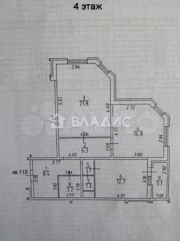 2-к. квартира, 70 м, 4/17 эт. - Фото 0