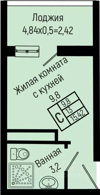 Студия Краснодарский край, Туапсинский муниципальный округ, с. ... - Фото 0