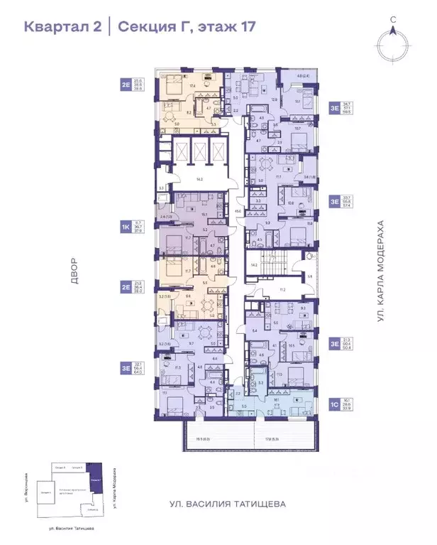 Студия Пермский край, Пермь ул. Карла Модераха, 7 (33.9 м) - Фото 2