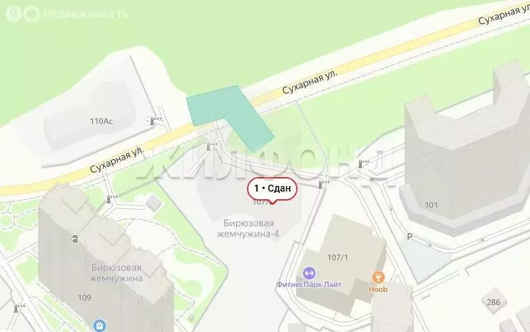 Квартира-студия: Новосибирск, Сухарная улица, 107/2 (25.42 м) - Фото 1