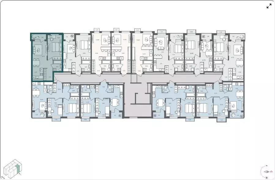 2-комнатная квартира: село Перхушково, микрорайон Равновесие, 5 (42.7 ... - Фото 2