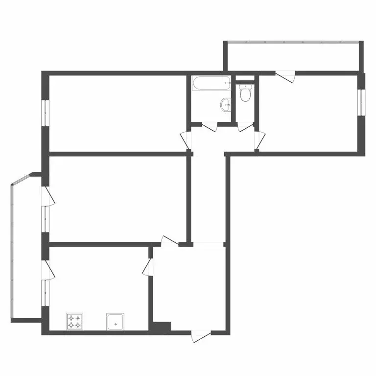 3-комнатная квартира: Тюмень, улица Московский Тракт, 167 (87.5 м) - Фото 0