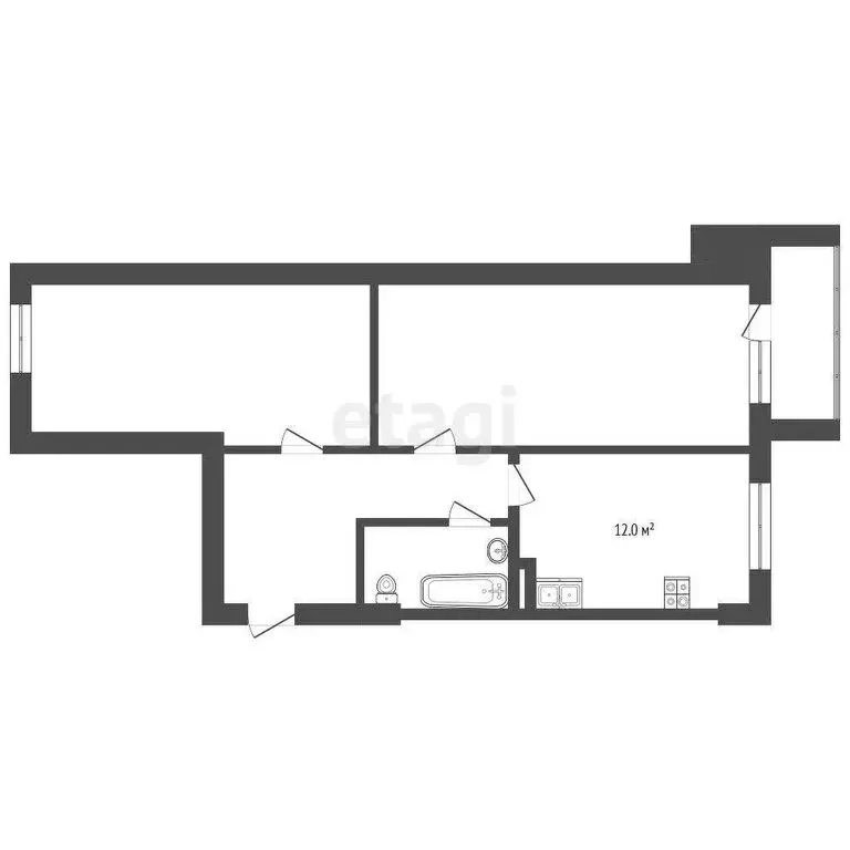 2-комнатная квартира: Омск, микрорайон Заозёрный, проспект Менделеева, ... - Фото 1