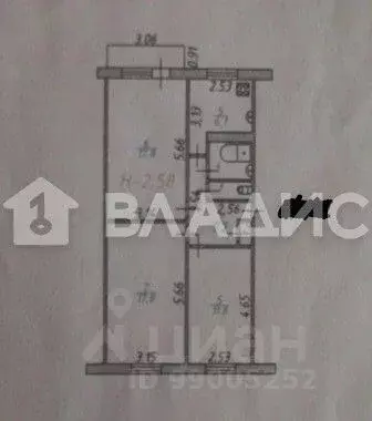 3-к кв. Ивановская область, Иваново ул. Генерала Хлебникова, 58 (63.1 ... - Фото 2