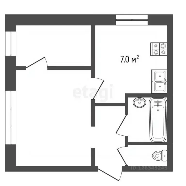 2-к кв. Нижегородская область, Балахна ул. Фрунзе, 28 (29.5 м) - Фото 2