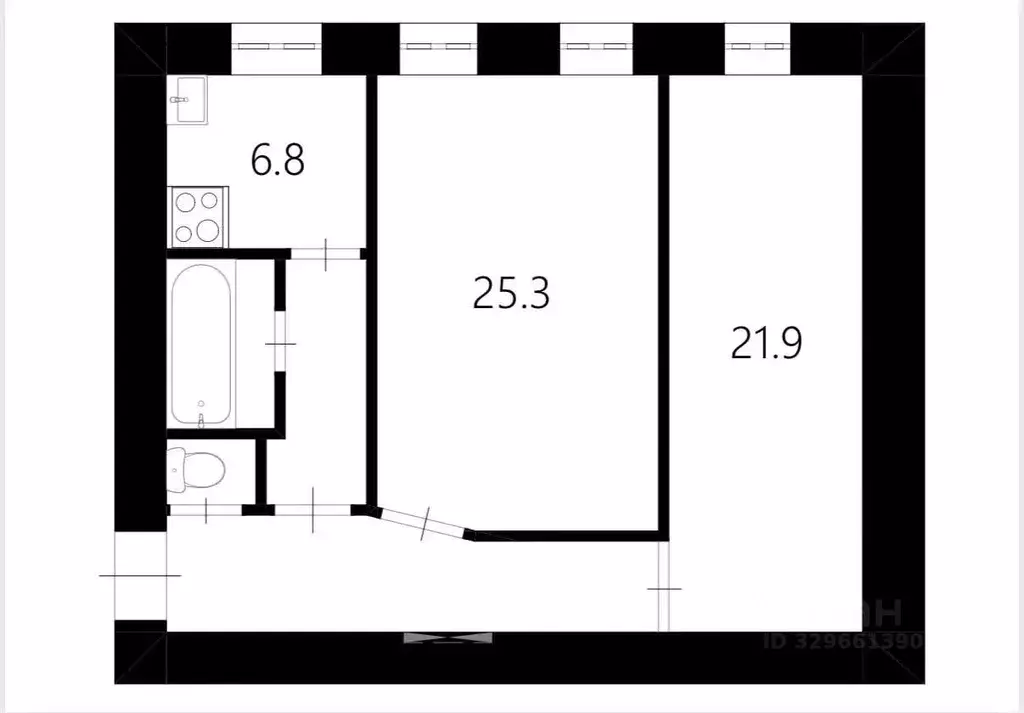 2-к кв. Санкт-Петербург ул. Марата, 36-38 (72.5 м) - Фото 2
