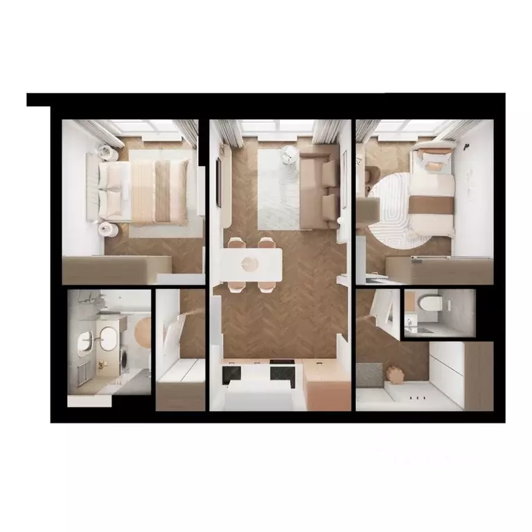 2-к кв. Московская область, Ленинский городской округ, Боброво пгт ... - Фото 1