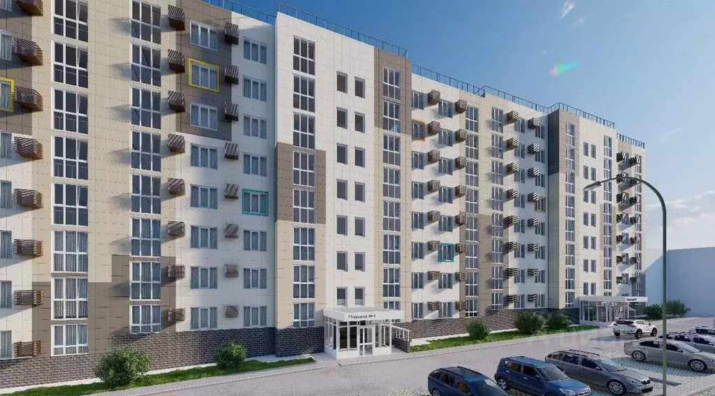 2-к кв. Курская область, Курск Северный жилрайон,  (51.1 м) - Фото 1