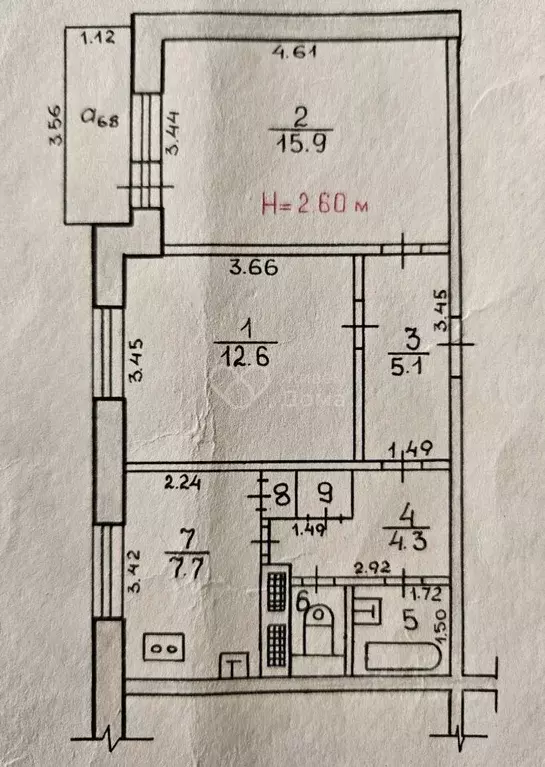 2-к кв. Волгоградская область, Волгоград ул. Ткачева, 16А (50.0 м) - Фото 2