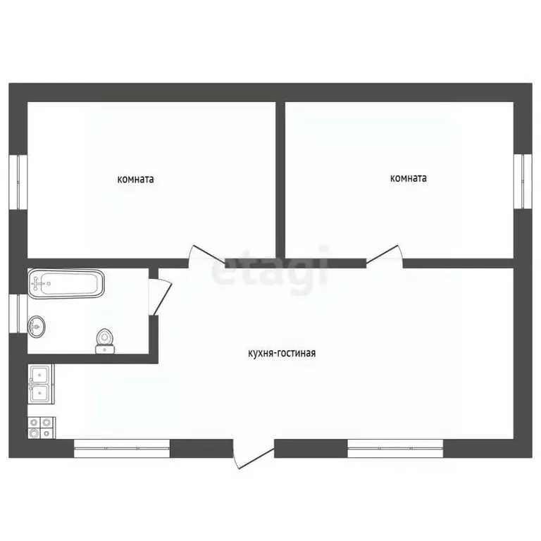 Дом в Крым, Сакский район, Молочненское с/пос ул. Орловская (60 м) - Фото 2