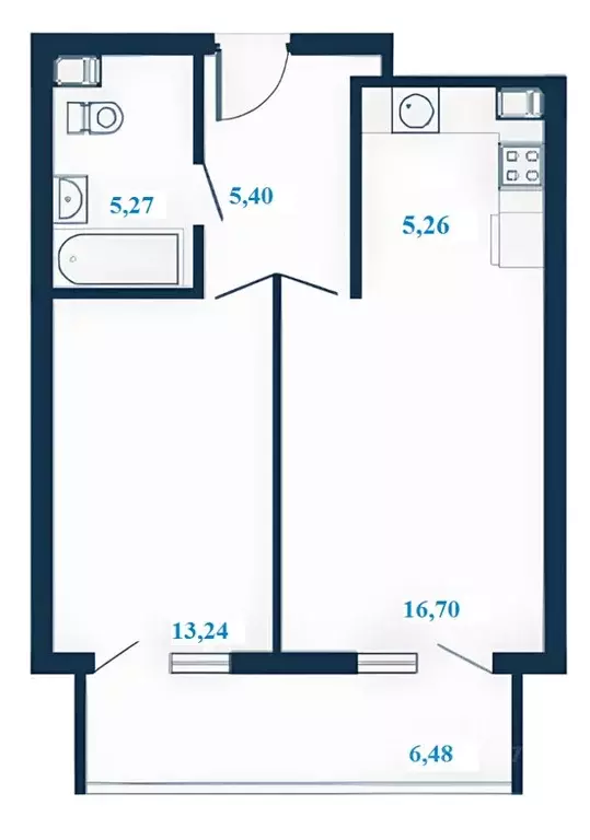 2-к кв. Волгоградская область, Волгоград ул. Клары Цеткин, 1А (49.11 ... - Фото 1