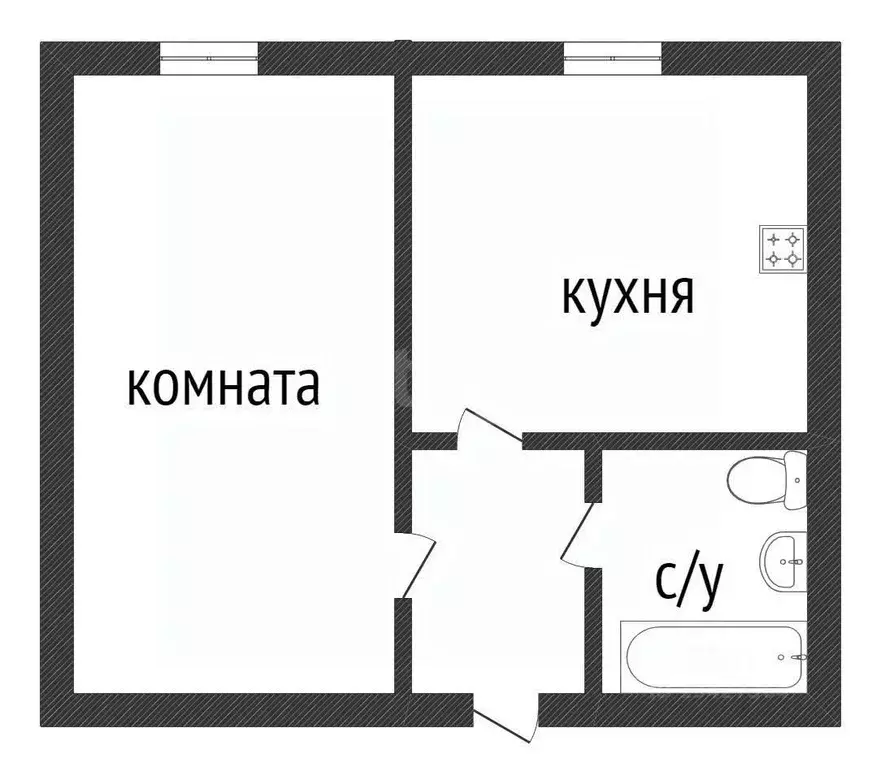 1-к кв. Курганская область, Курган Галкино ст., 2/5 (22.0 м) - Фото 2