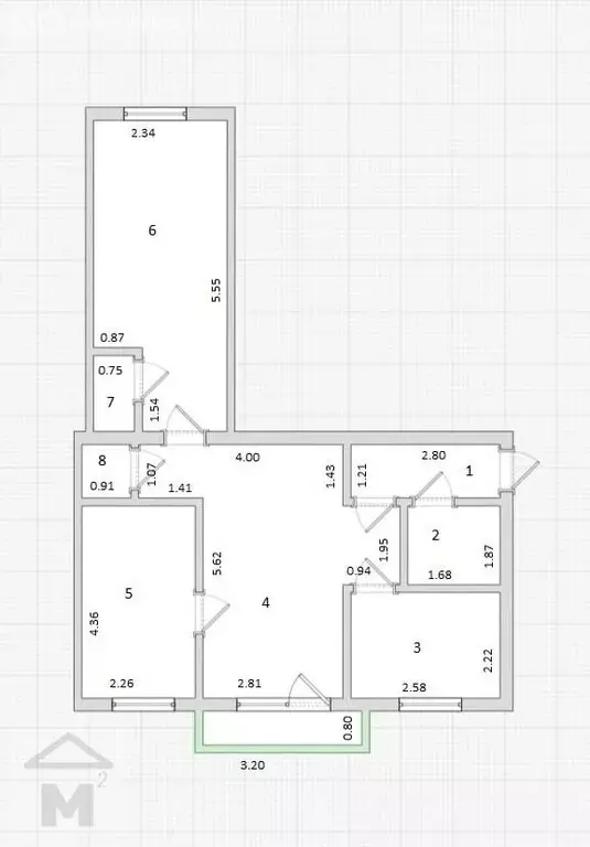 3-комнатная квартира: Абакан, проспект Ленина, 73 (54.3 м) - Фото 1