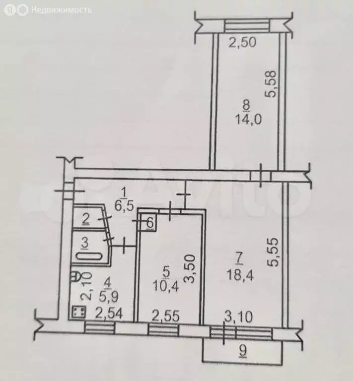 3-комнатная квартира: Аксай, улица Платова, 6 (60 м) - Фото 0