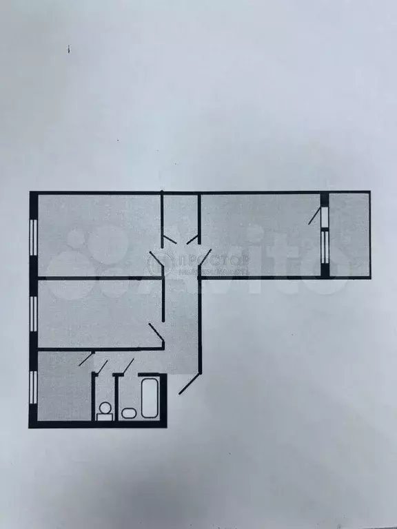 3-к. квартира, 58,3 м, 9/9 эт. - Фото 0