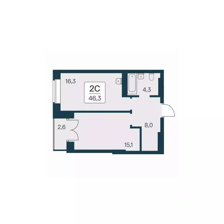 2-к кв. Новосибирская область, Новосибирск Расцветай на Красном жилой ... - Фото 1