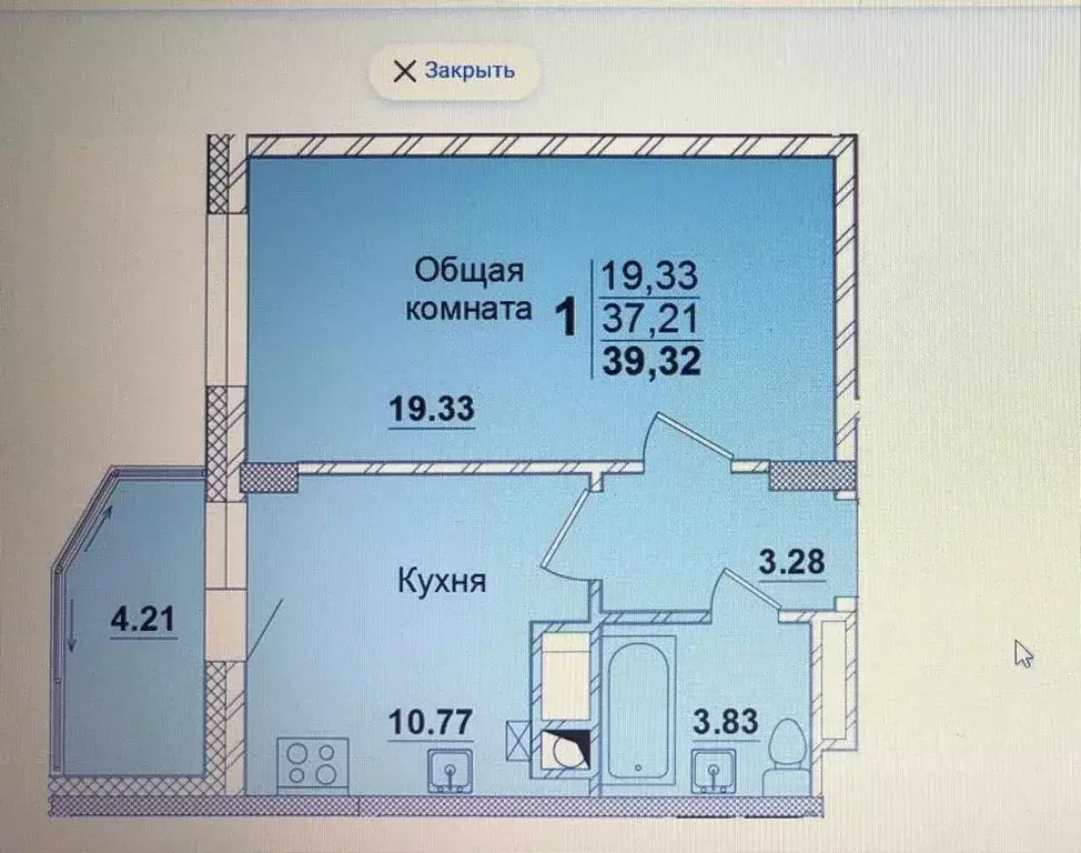 1-к кв. Саха (Якутия), Якутск ул. Ярославского, 48 (39.0 м) - Фото 1