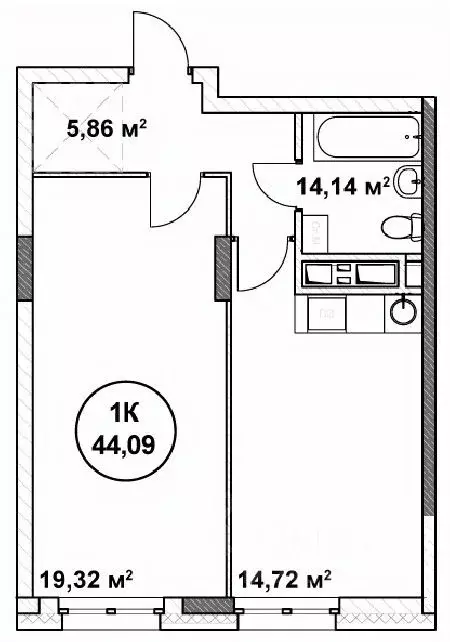 1-к кв. Нижегородская область, Нижний Новгород ул. Родионова (44.09 м) - Фото 1