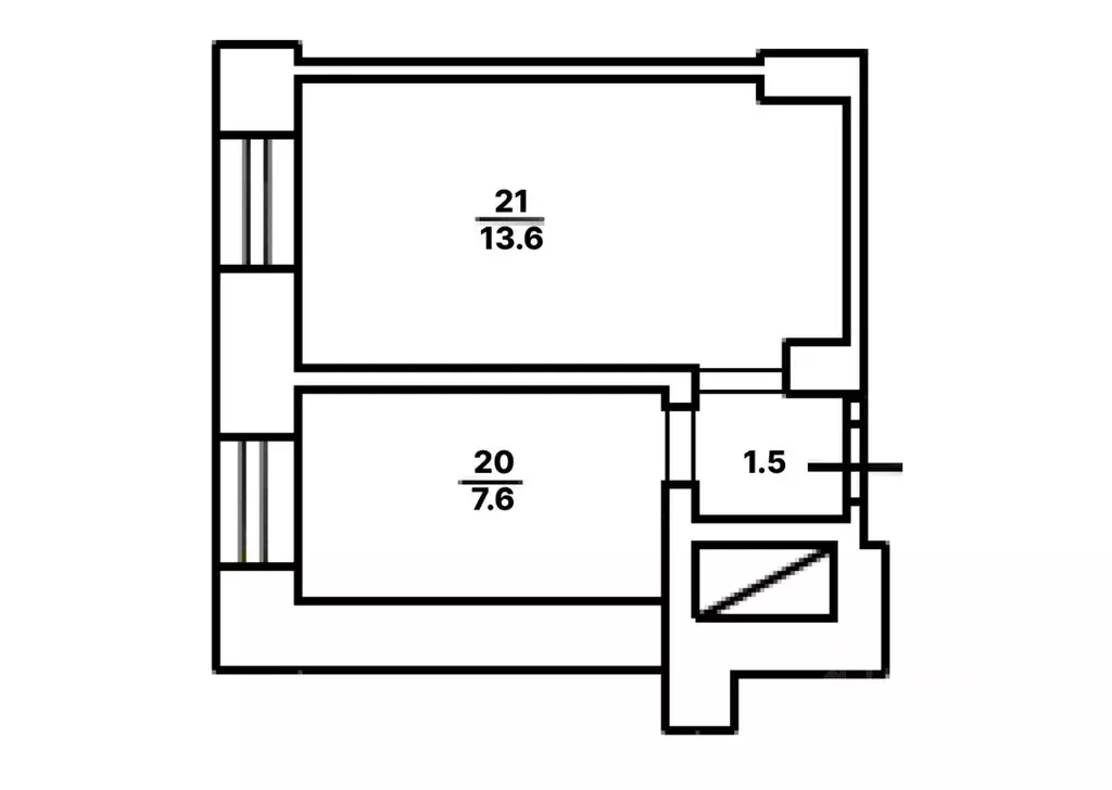 Комната Санкт-Петербург 2-я Комсомольская ул., 10 (21.2 м) - Фото 2