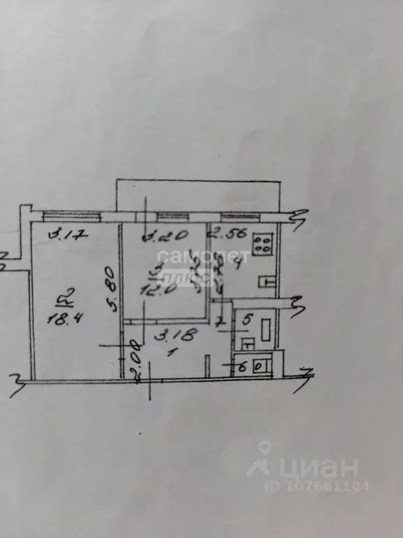 2-к кв. Липецкая область, Липецк ул. Доватора, 6 (50.4 м) - Фото 1