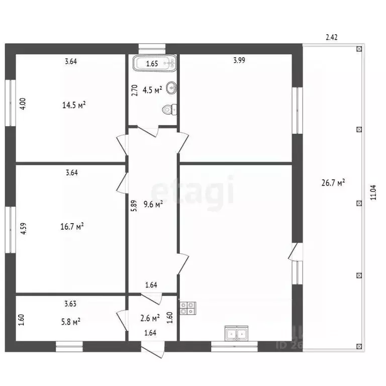 Дом в Севастополь Нахимовский р-н, Качинский муниципальный округ, ... - Фото 2