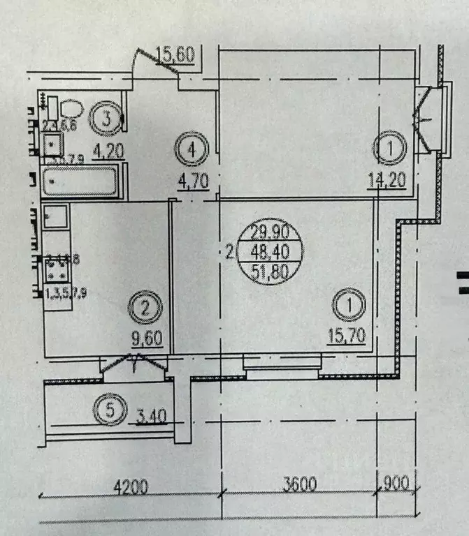 2-к кв. Волгоградская область, Волгоград Варшавская ул., 15 (48.4 м) - Фото 2