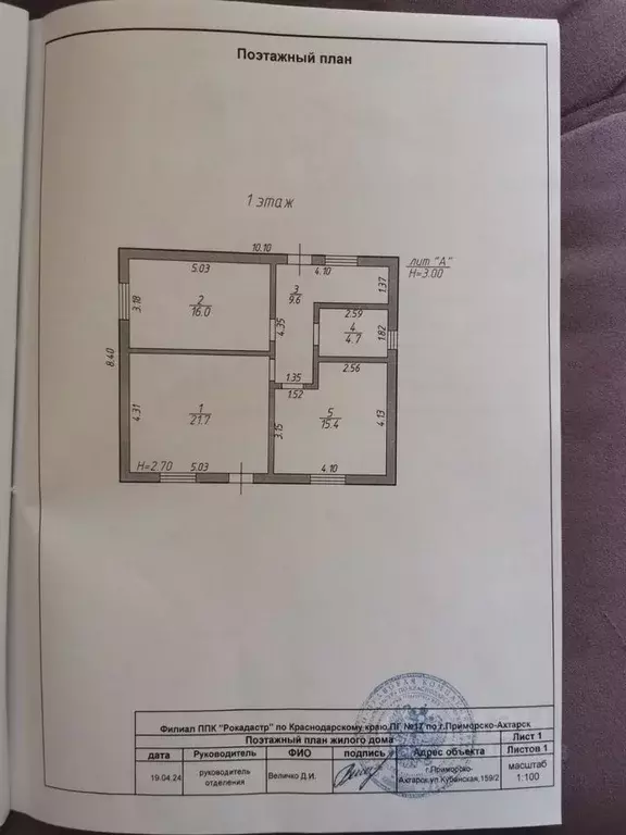 Дом в Краснодарский край, Приморско-Ахтарск Кубанская ул., 159 (72 м) - Фото 1