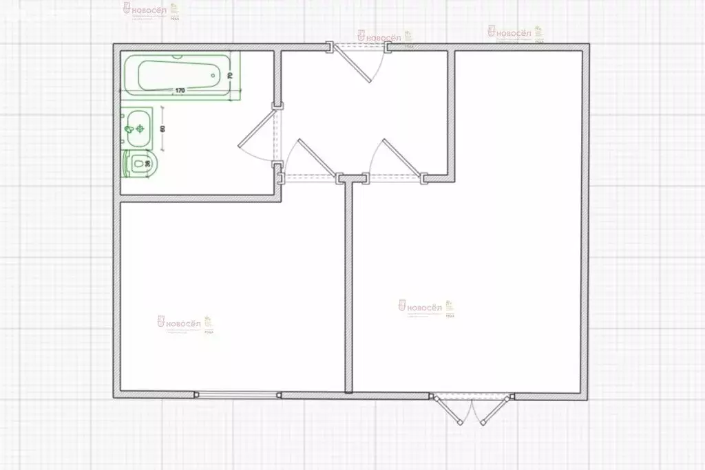 1-комнатная квартира: Екатеринбург, улица Академика Парина, 33 (33.5 ... - Фото 1