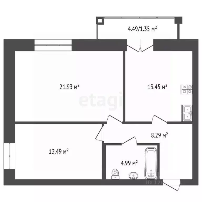 2-к кв. Костромская область, Кострома Мясницкая ул., 27 (62.3 м) - Фото 2