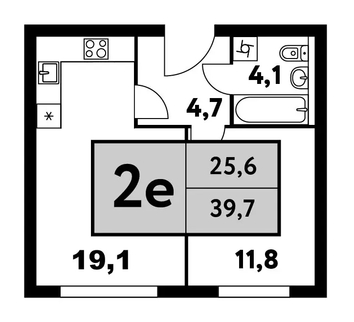 2-комнатная квартира: Москва, Фестивальная улица, 15к4 (39.7 м) - Фото 0