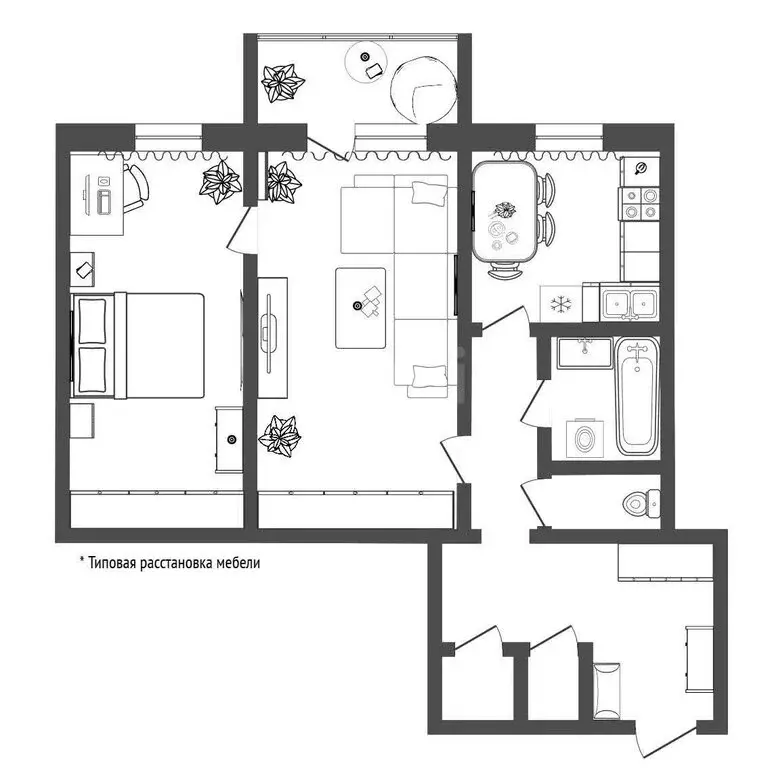 2-комнатная квартира: Тюмень, улица Володарского, 34 (54.8 м) - Фото 1