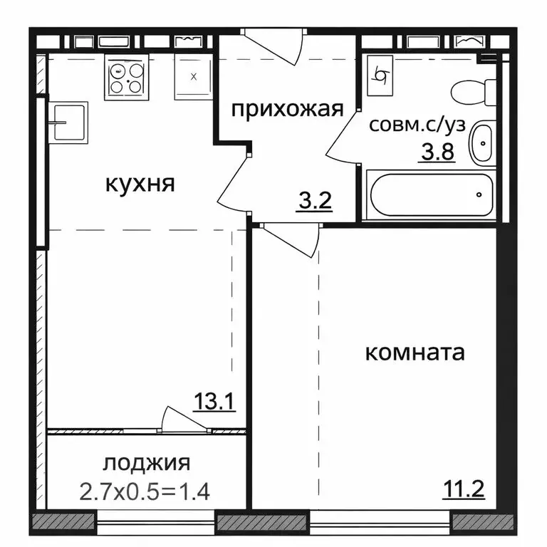 1-комнатная квартира: Ижевск, улица 10 лет Октября, 64к2 (31.2 м) - Фото 1