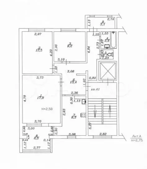3-к. квартира, 66 м, 6/9 эт. - Фото 0