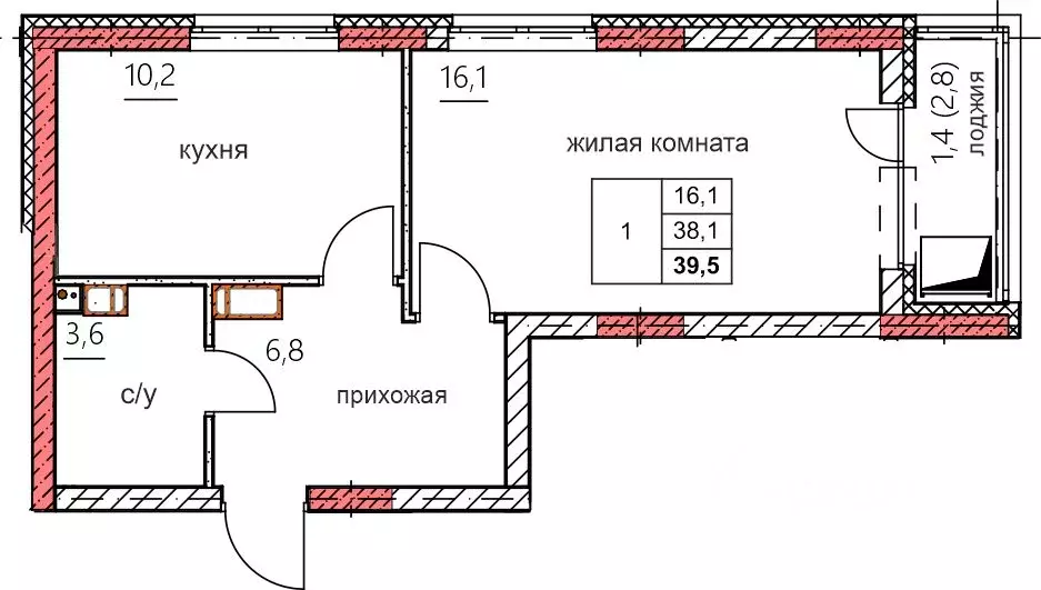 1-к кв. Нижегородская область, Дзержинск Комсомольский мкр,  (39.5 м) - Фото 0