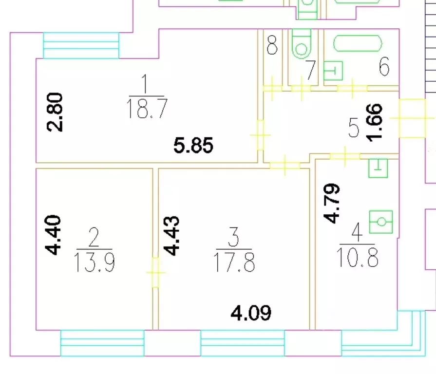 3-к кв. Москва Большой Каретный пер., 17С1 (73.4 м) - Фото 2