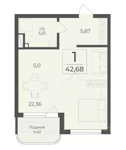 Студия Крым, Алушта муниципальный округ, пос. Бондаренково ул. ... - Фото 2
