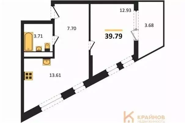 1-к кв. Воронежская область, Воронеж наб. Чуева, 7 (39.79 м) - Фото 0