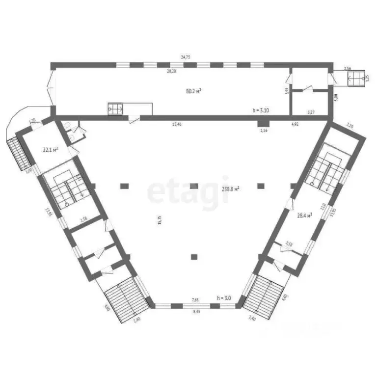 Торговая площадь в Ханты-Мансийский АО, Сургут ул. 30 лет Победы, 45/1 ... - Фото 2