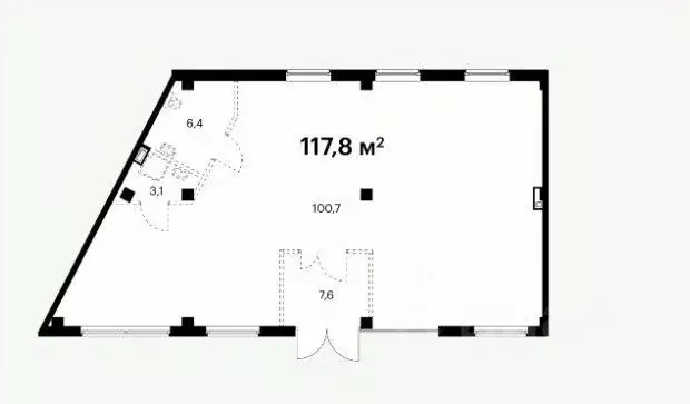 Торговая площадь в Москва 3-й Нижнелихоборский проезд, 1А (118 м) - Фото 1